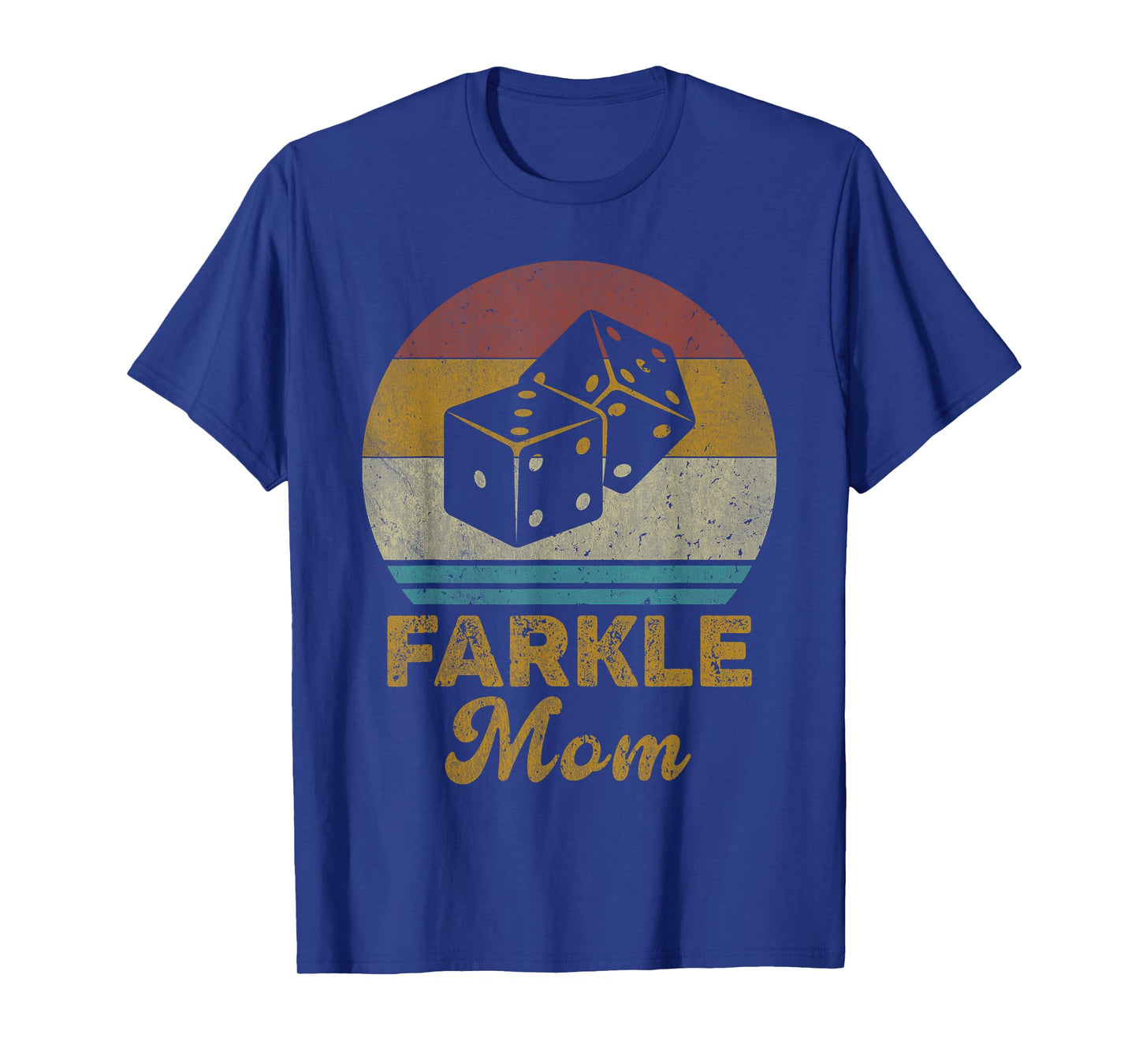 Farkle Mom Vintage Farkle Dice Game Womens T-Shirt