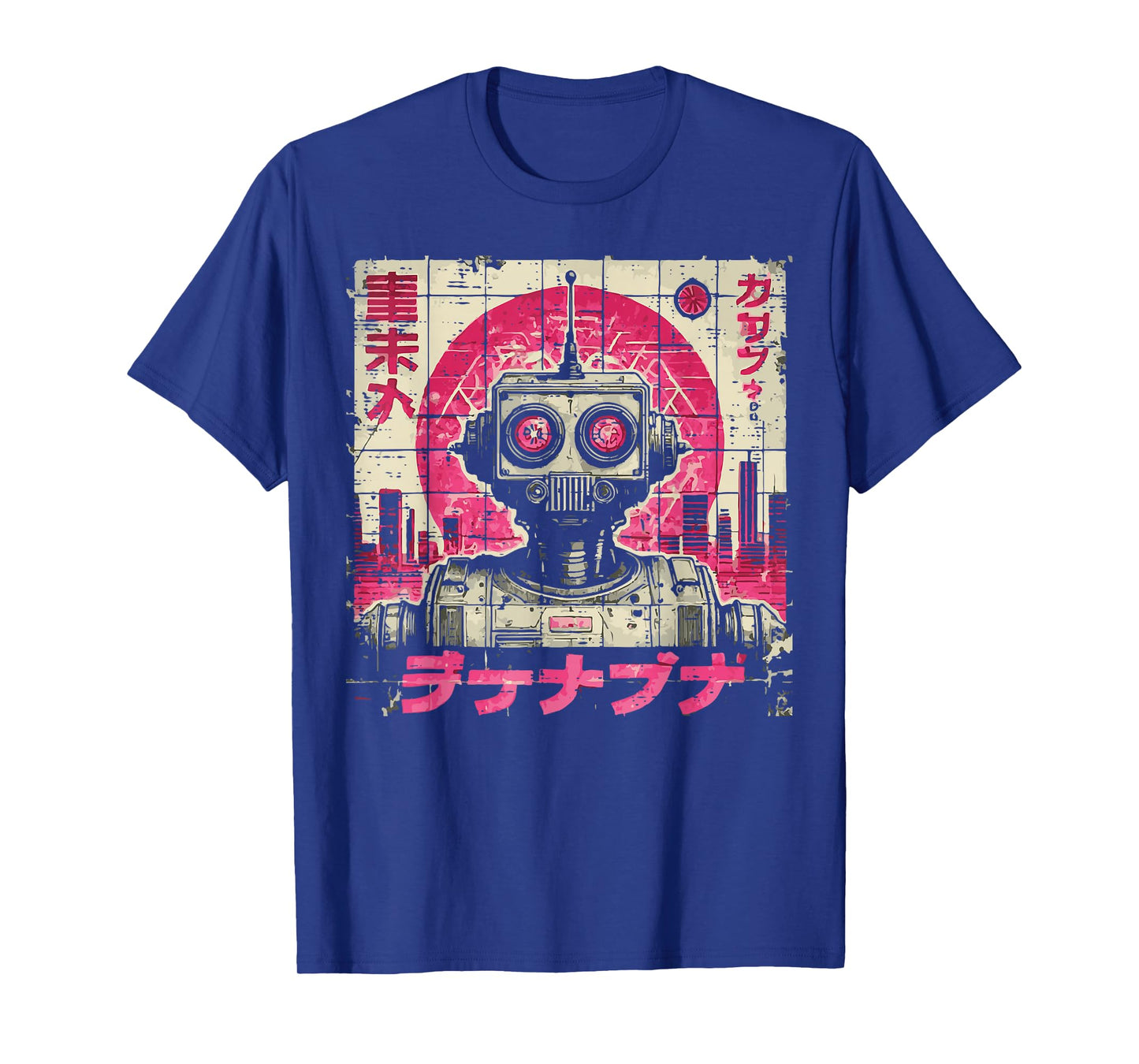 Japanese Pink Robot Vintage Poster Art Girls Kids Women T-Shirt