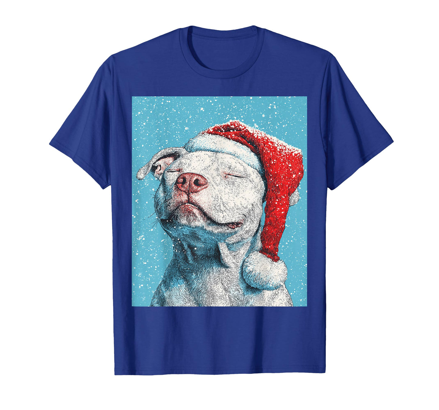 White Pitbull Christmas T-Shirt