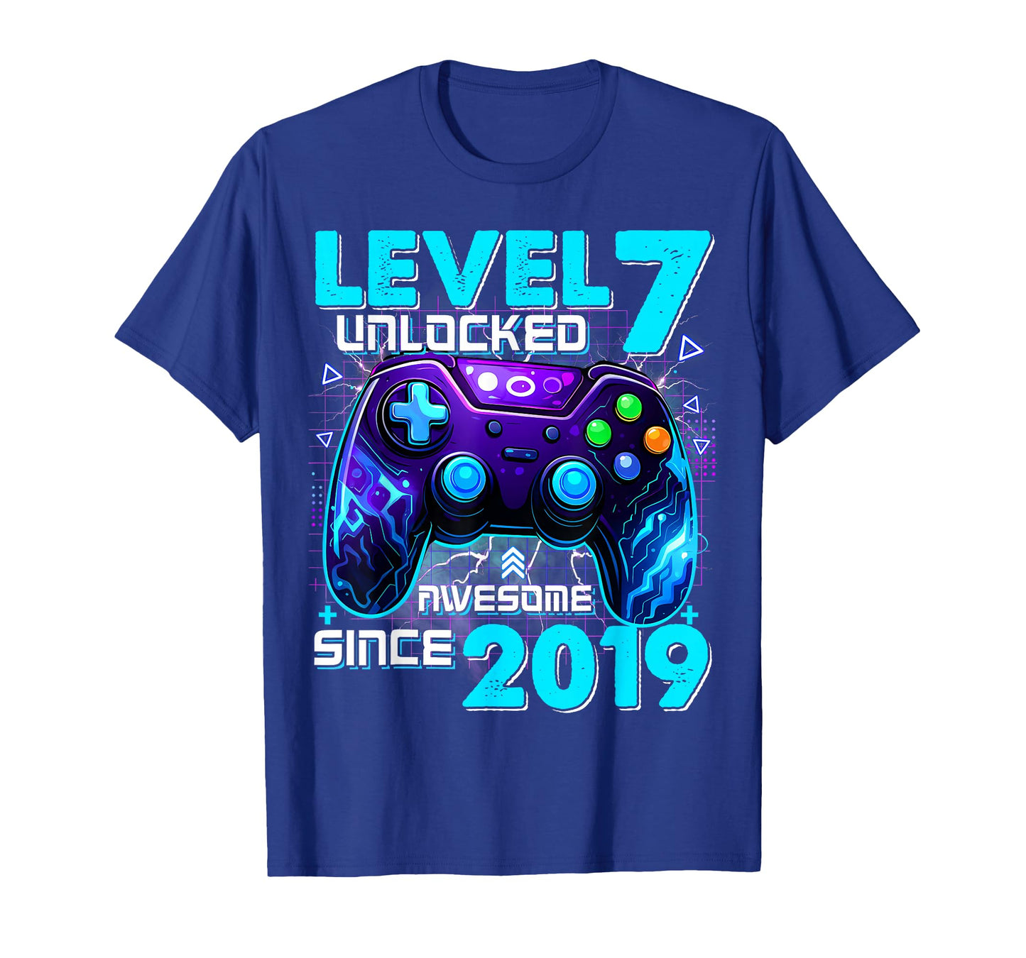 7th Birthday Boy Level 7 Gamer 7 Year Video Game Party T-Shirt