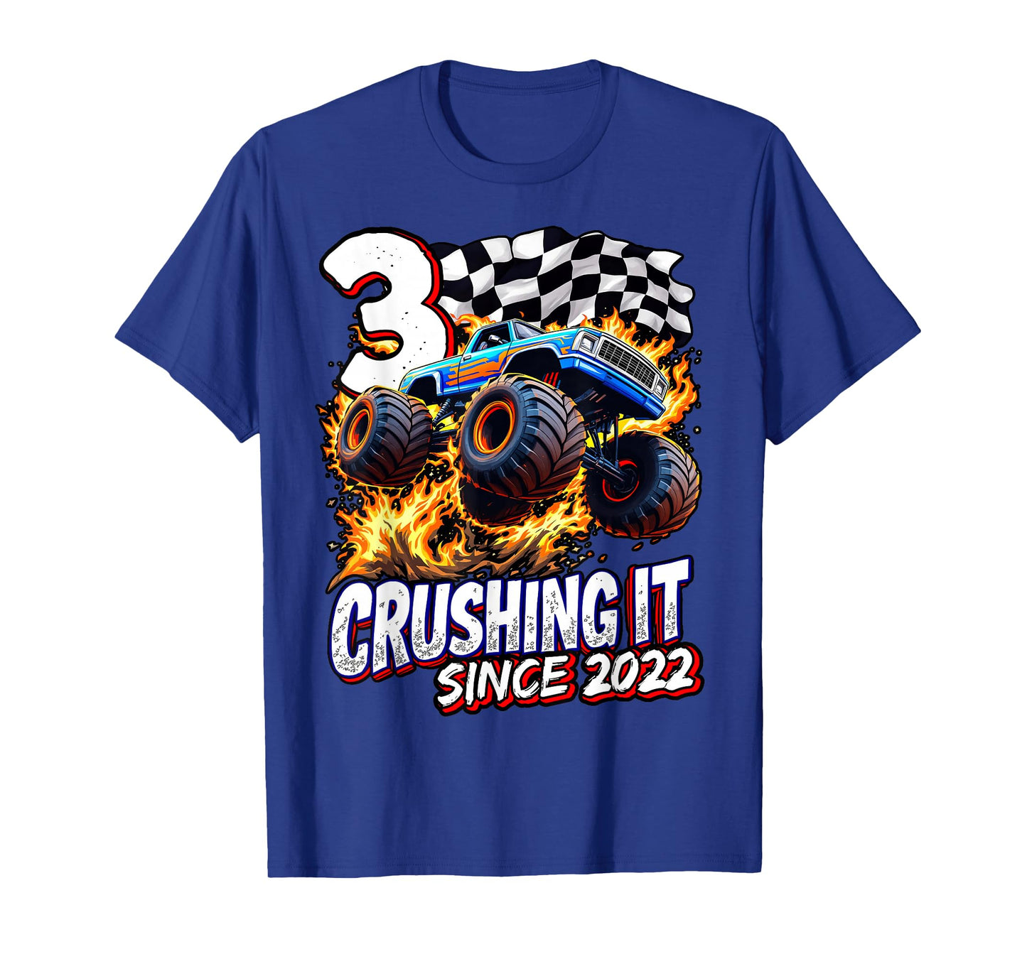 Birthday Monster Truck 3 year Old Boys 3rd Party Born 2022 T-Shirt