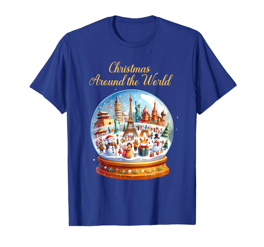 Vintage Christmas Snowballs Christmas Around The World T-Shirt