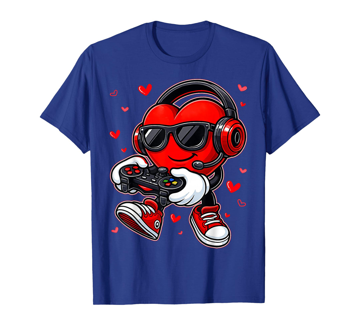 Funny Heart Gamer Gaming Men Valentine Boys Kids T-Shirt