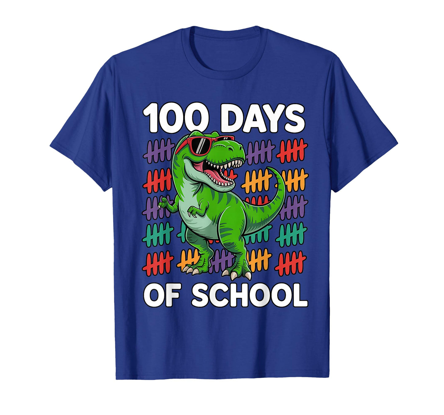 100 Days of School 100th Day Dinosaurs Boys Kids Girls Tee T-Shirt