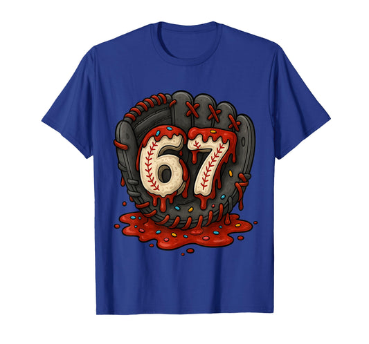 67 Ice Cream Drip Funny Six Seven Baseball T-Shirt