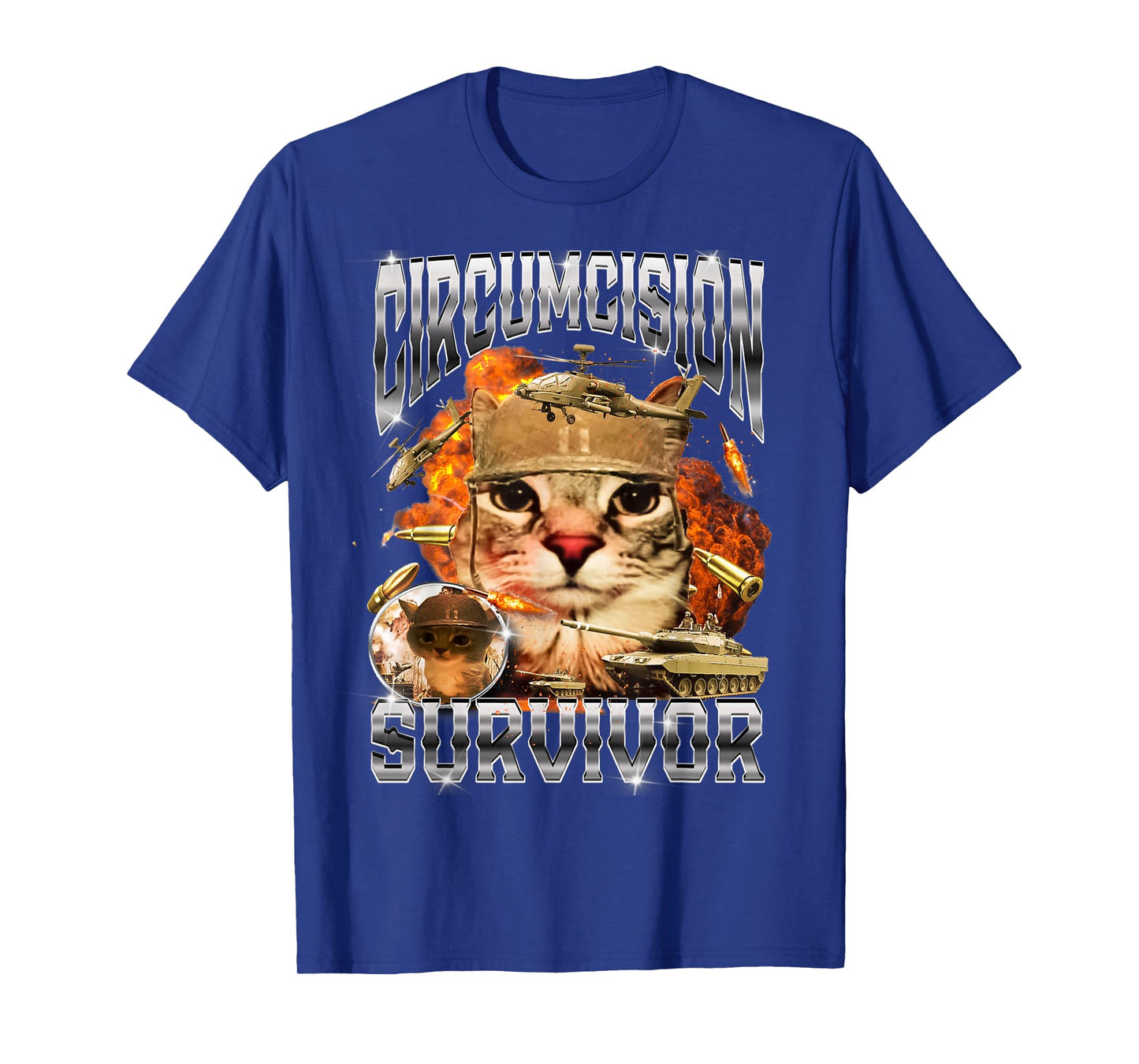 Circumcision Survivor Cat Meme Bootleg Funny T-Shirt