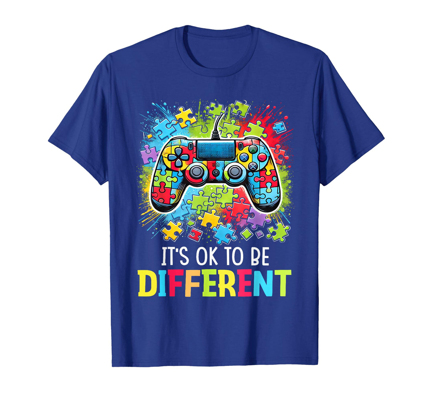 It's Ok To Be Different Video Game Controller Autism T-Shirt