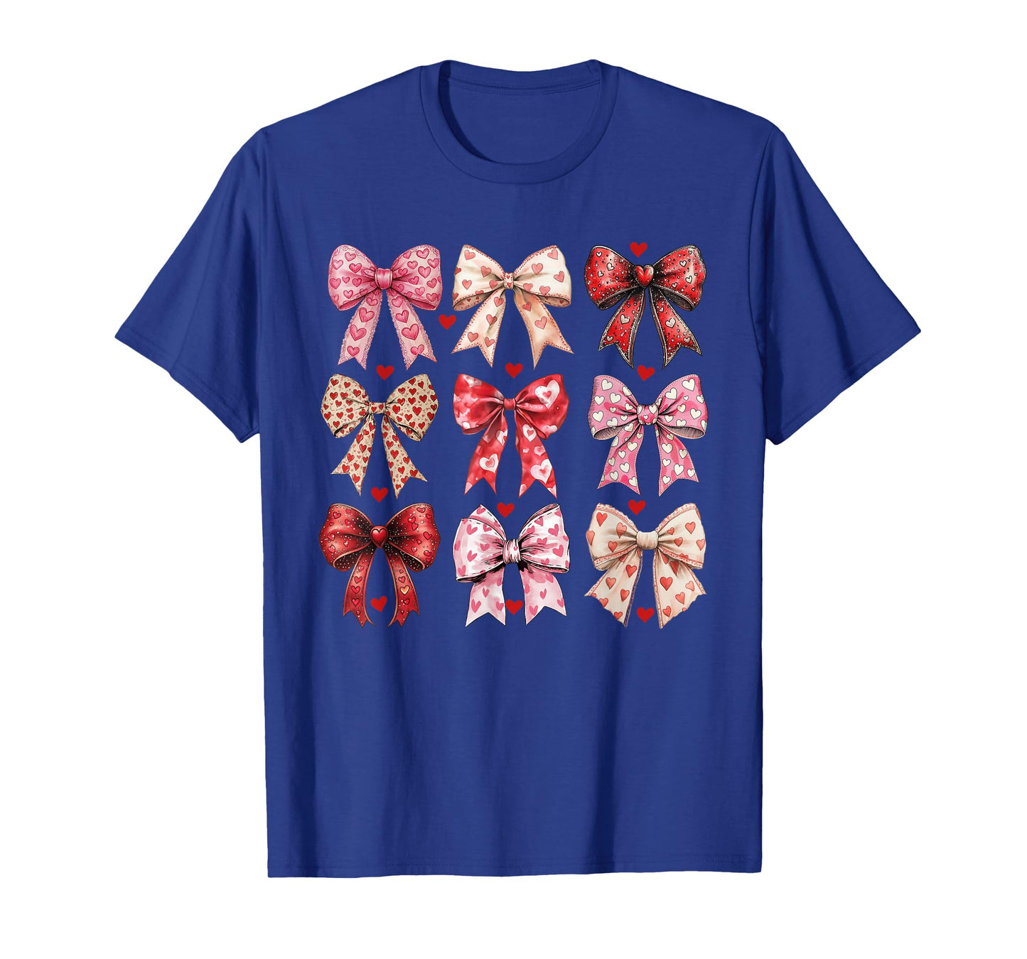 Valentine Hearts Leopard Coquette Bow Women Girls Boys T-Shirt