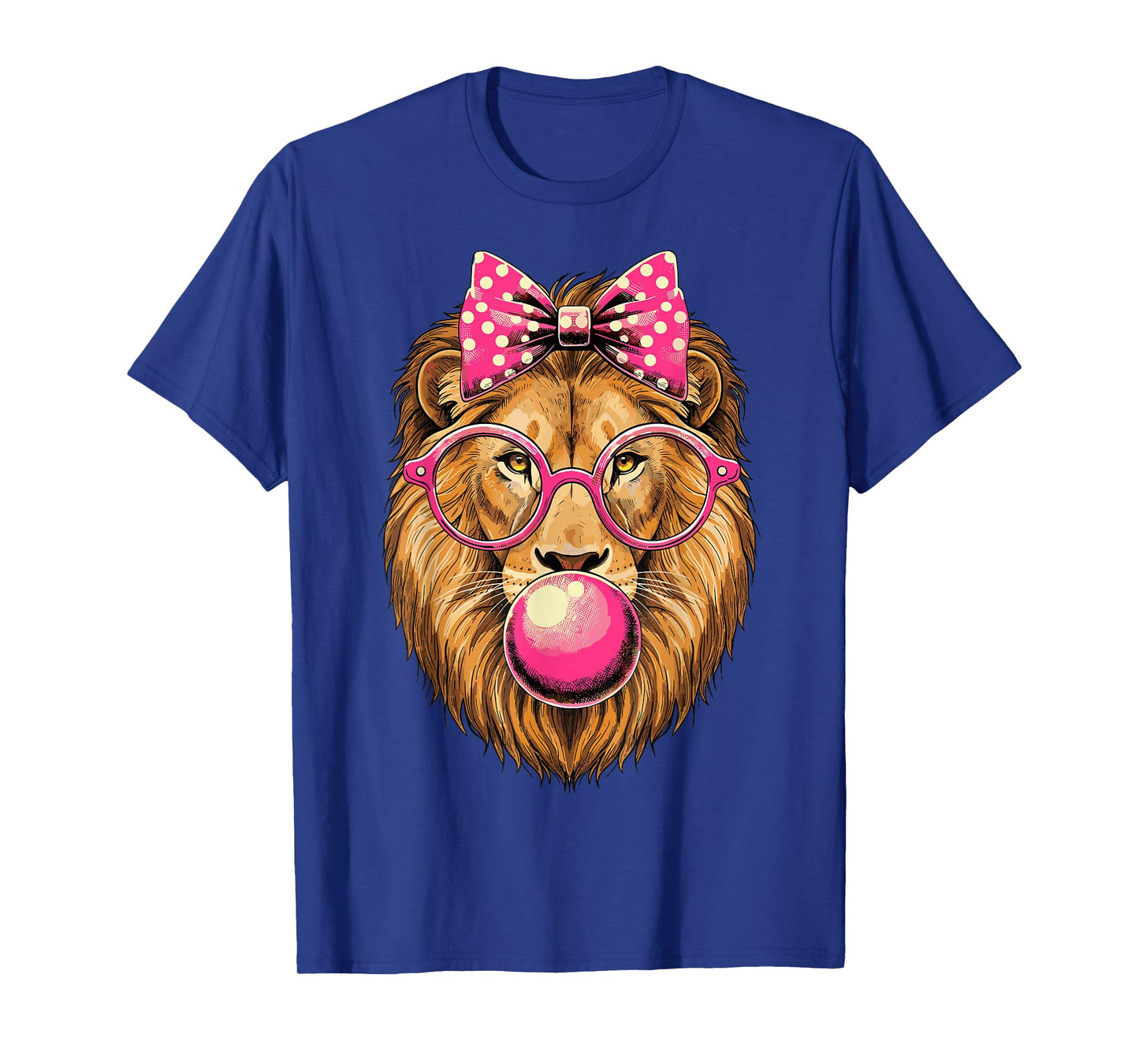 Lion with Bubble Gum and Pink Bow T-Shirt