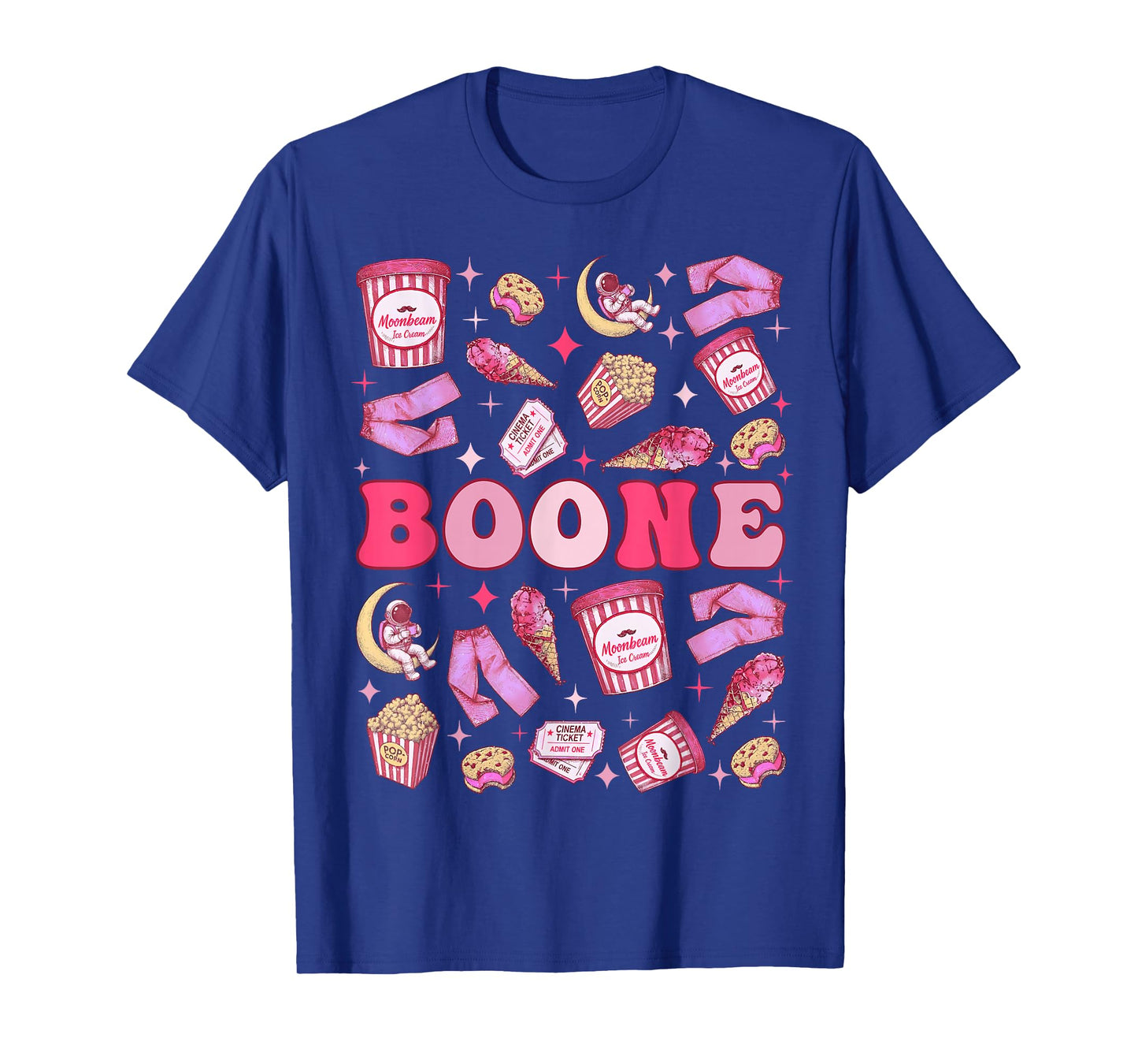 Girl Retro Boone Groovy Flower First Name Personalized 80's T-Shirt