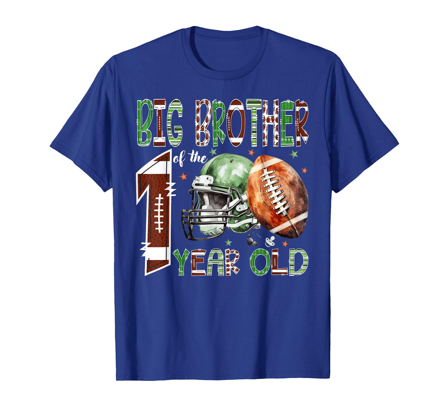 Big Brother of The 1 Year Old Football 1st Birthday Boy T-Shirt