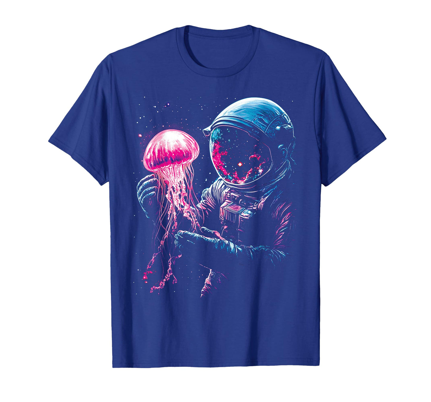 Astronaut Jellyfish Outer Space Explorer Galaxy Science Men T-Shirt
