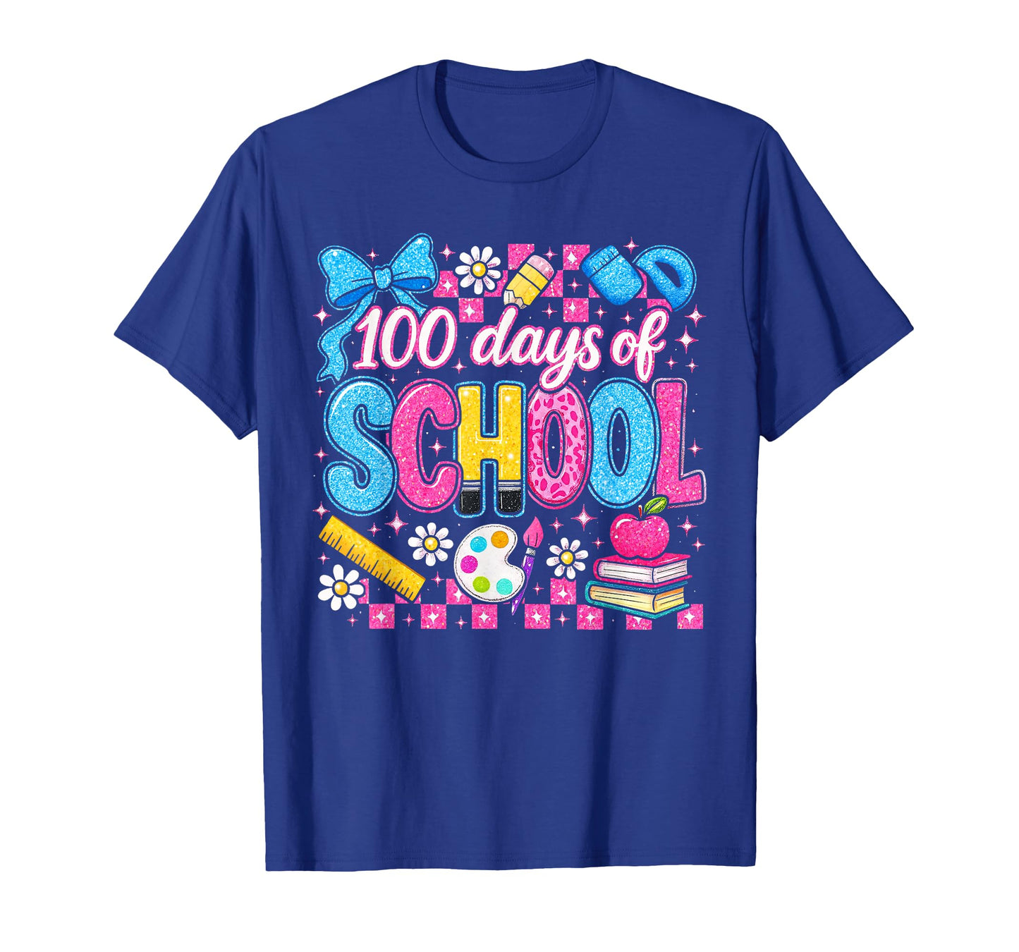 Coquette 100 Days Happy 100th Day of School Teacher Kids T-Shirt