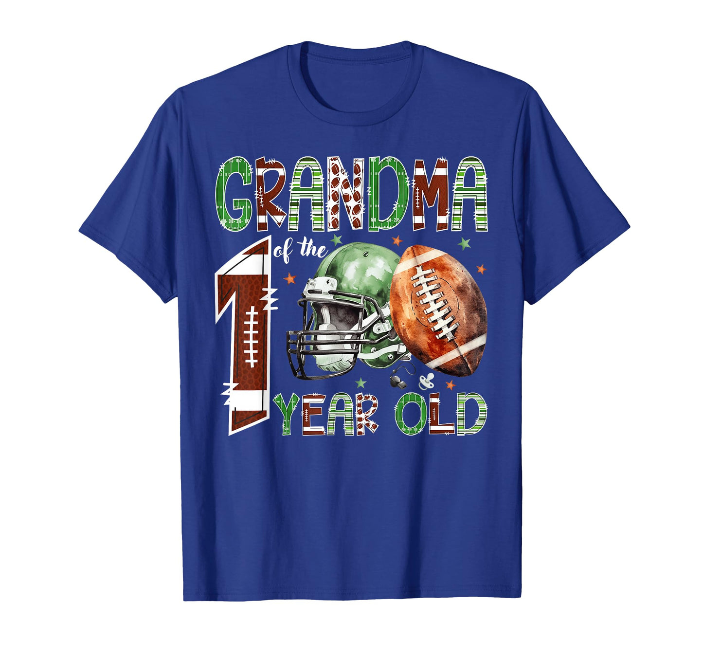 Grandma of The 1 Year Old Football Lover 1st Birthday Boy T-Shirt