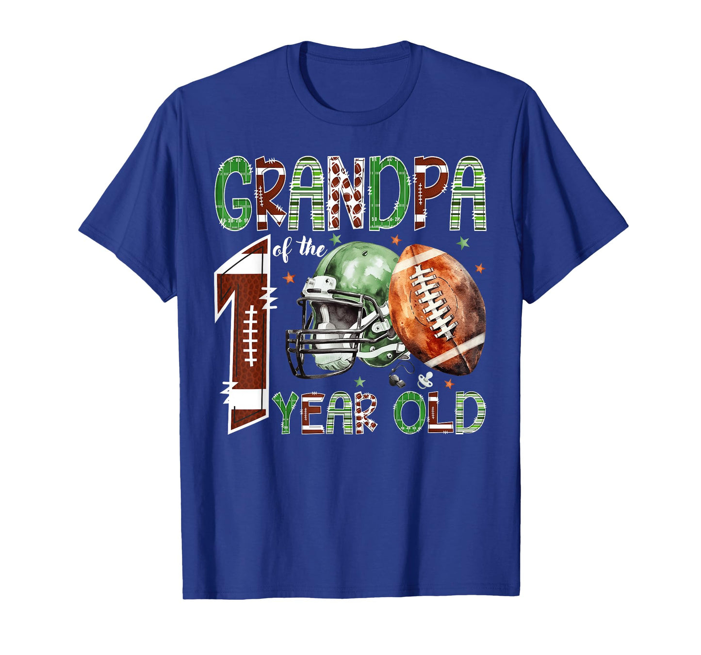 Grandpa of The 1 Year Old Football Lover 1st Birthday Boy T-Shirt