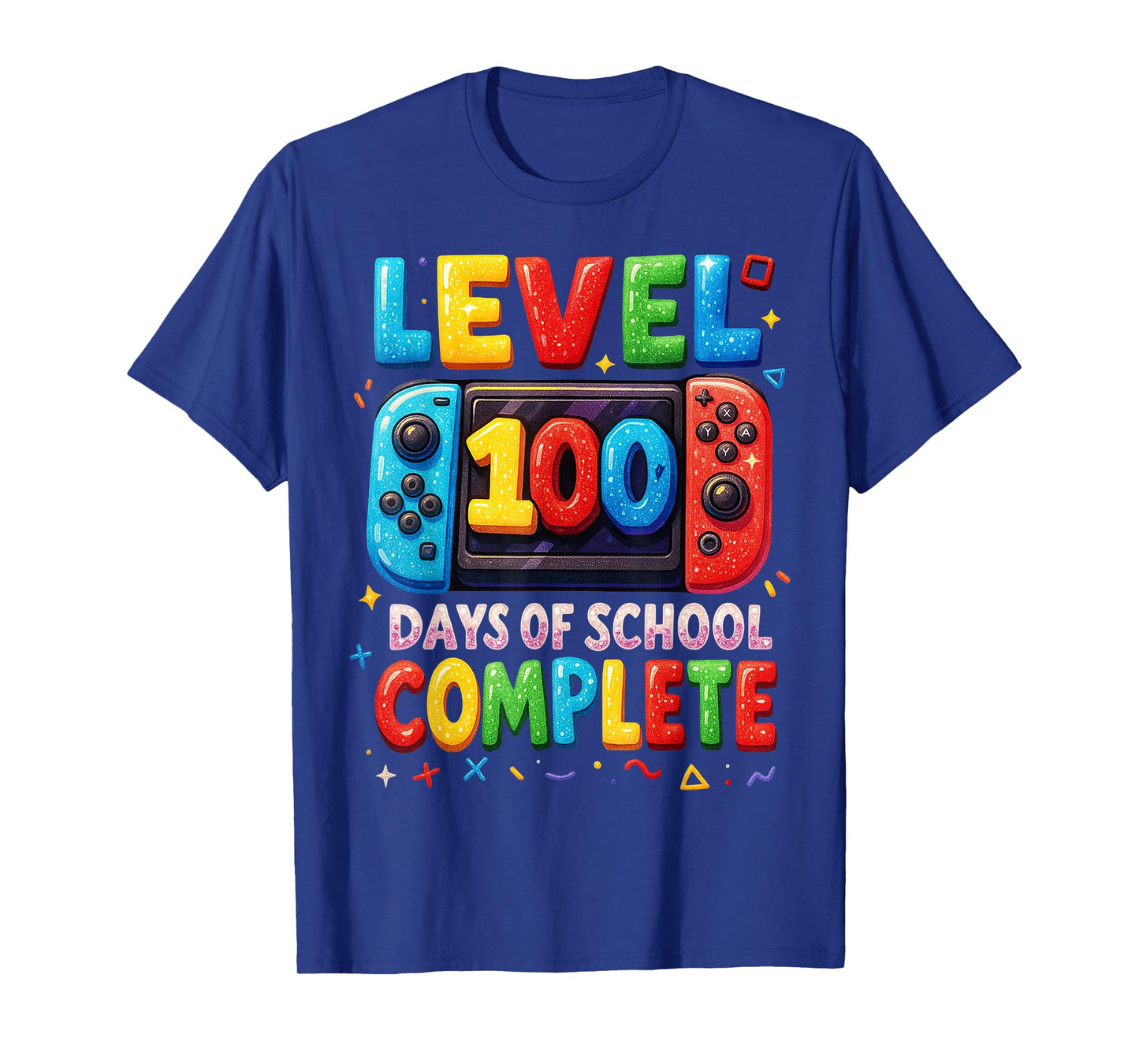 Level 100 Days of School Complete Video Games Boys Kid Gamer T-Shirt