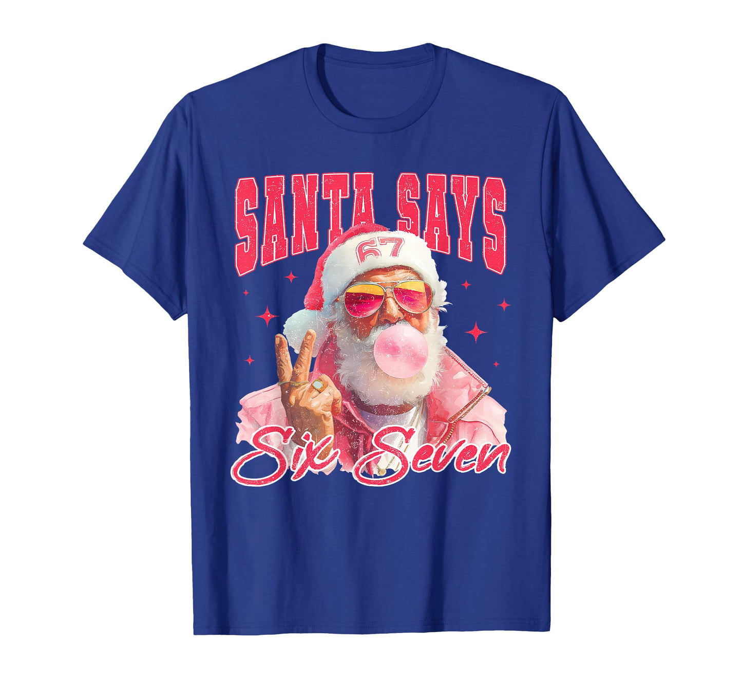 Funny Santa Says Six Seven Christmas 67 Meme Xmas Boys Girls T-Shirt