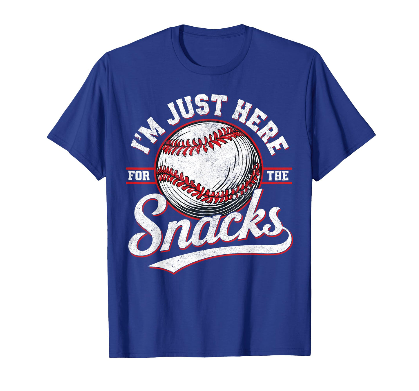 Funny Fantasy Baseball League I'm Just Here For The Snacks T-Shirt