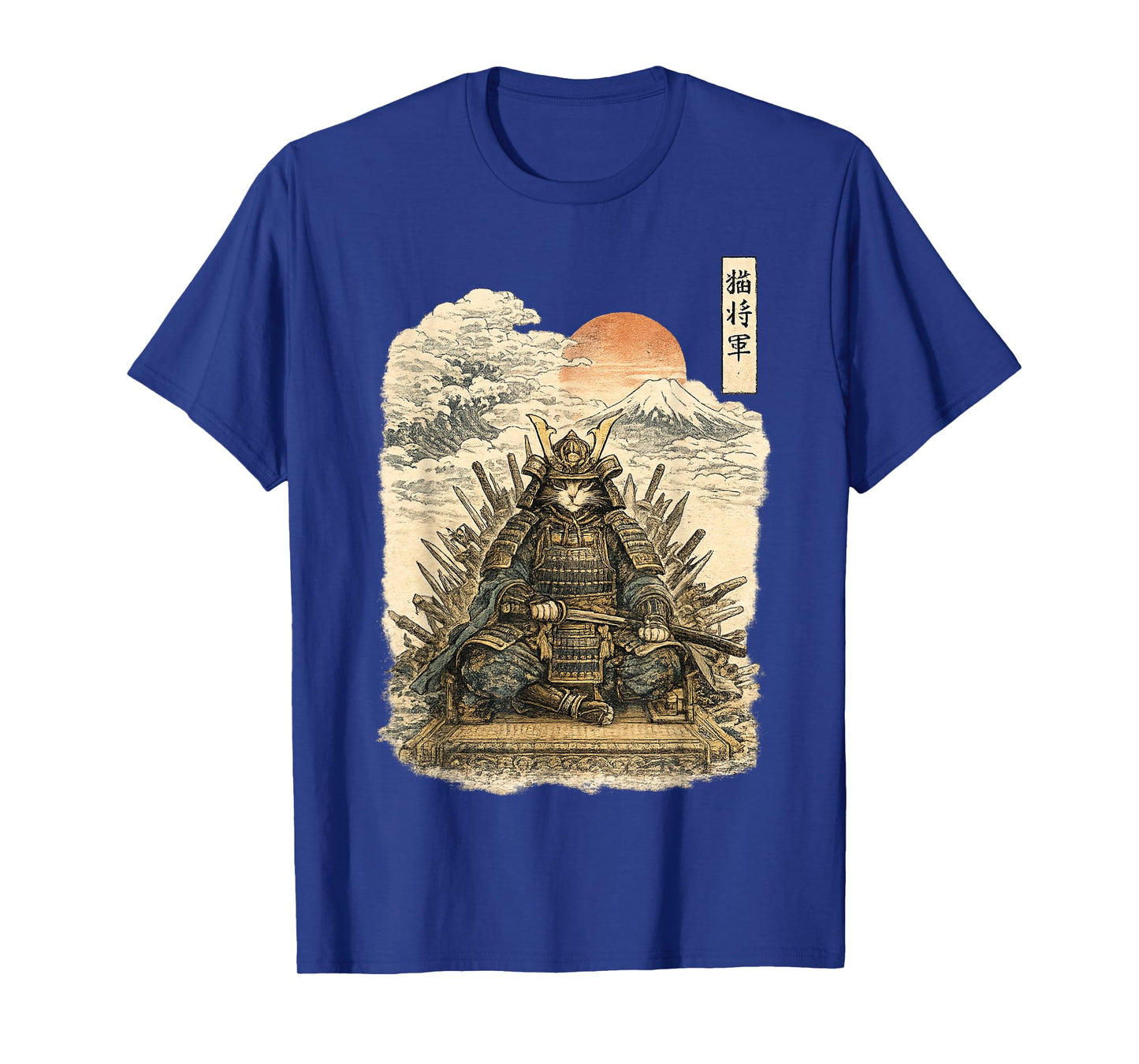 Samurai Cat Warrior Ronin Neko Japanese Art Feline Katana T-Shirt