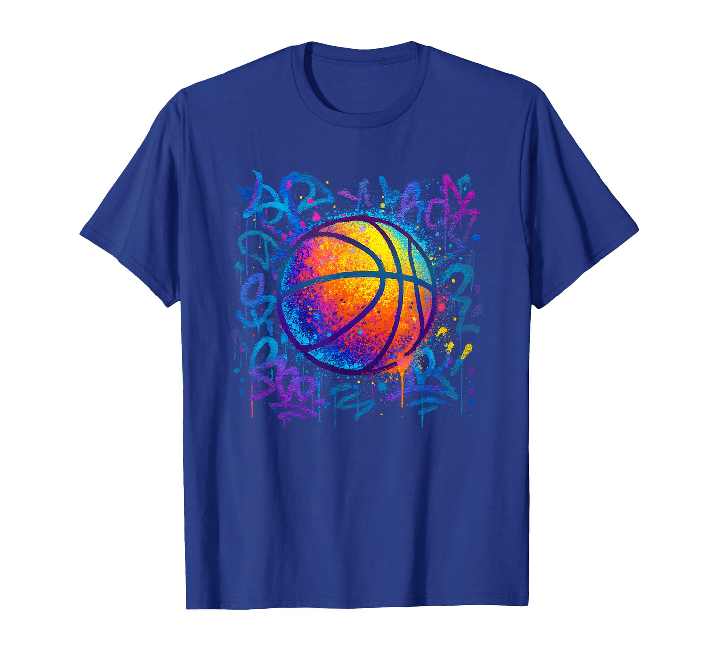 Cool Colorful Basketball Graffiti Style Basketball T-Shirt