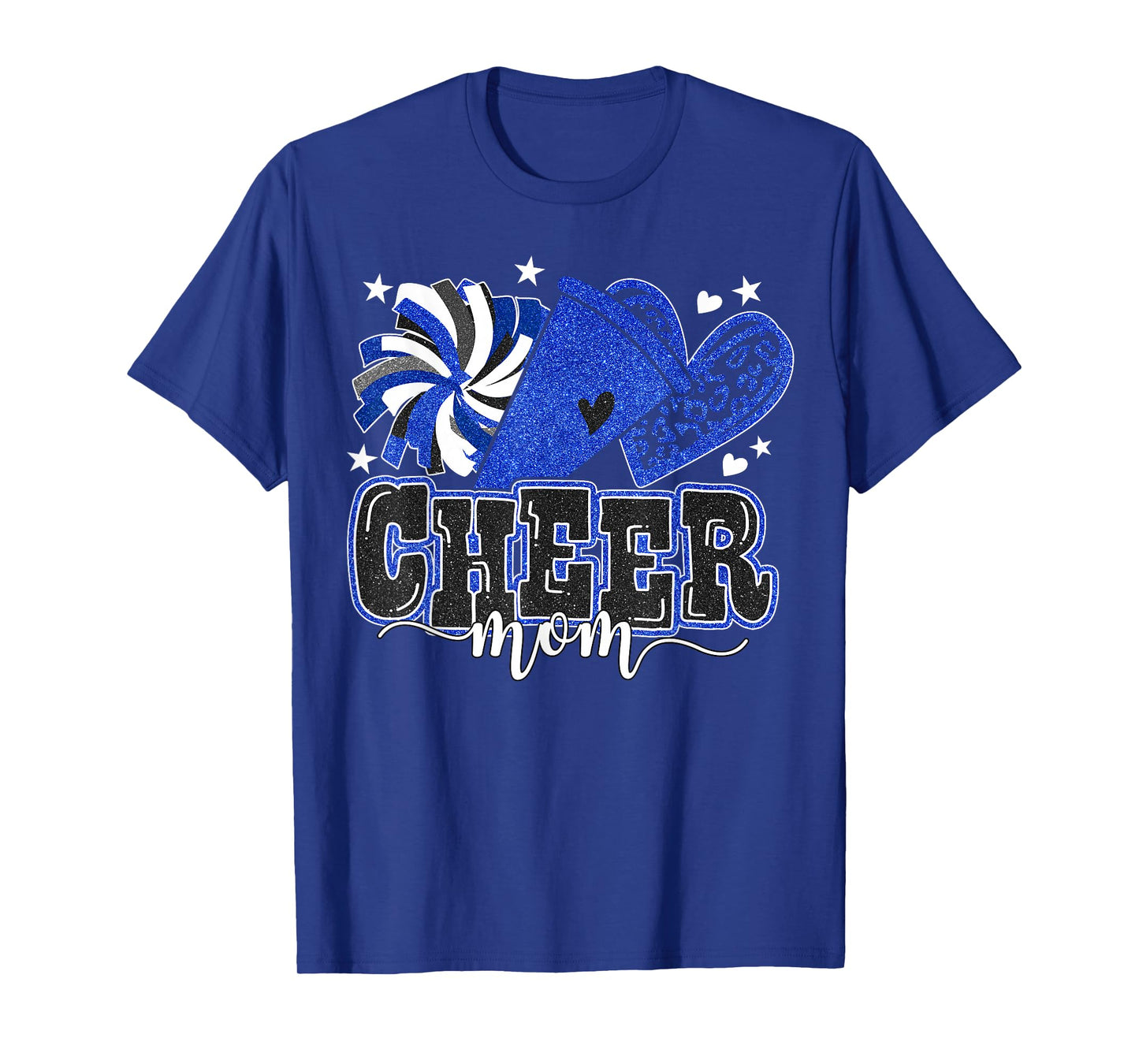 Cheer Mom Blue Cheerleader Game Day Cheer Mama Football T-Shirt