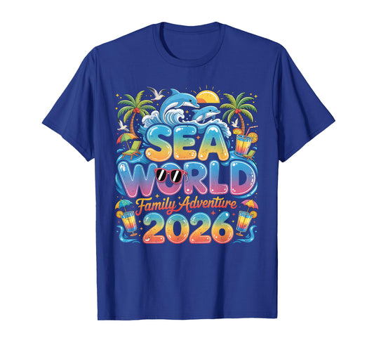 Sea World Family Adventure 2026 Tropical Vacation Trip T-Shirt