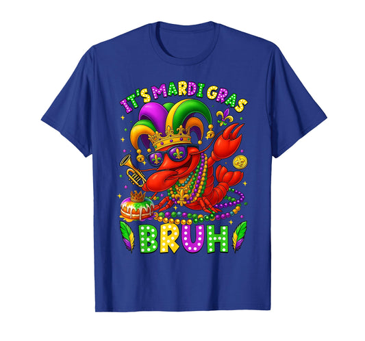It's Mardi Gras Bruh Dabbing Crawfish Fat Tuesday Boys Kids T-Shirt