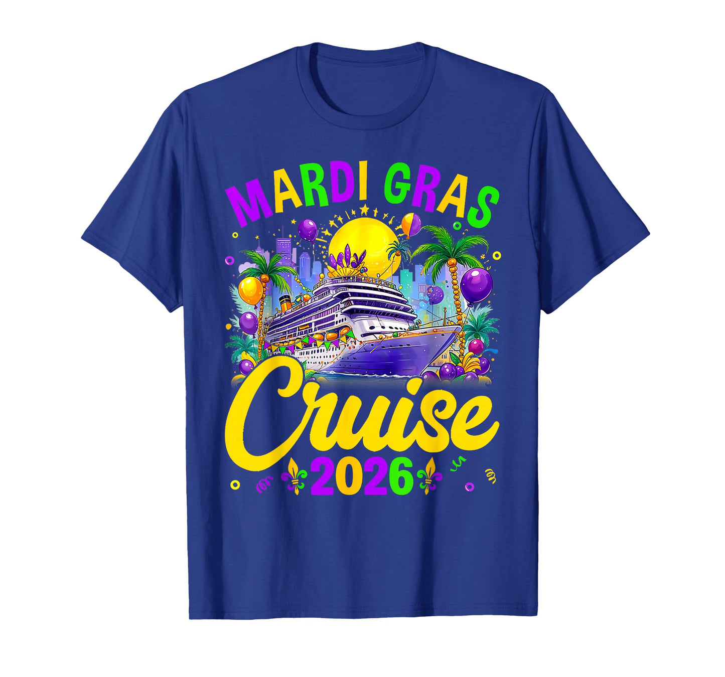Mardi Gras Carnival Cruise 2026 Family Cruising Mask T-Shirt