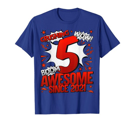 5 Year Old Gifts for Boys 5th Birthday Boy 5 Year Old Boy T-Shirt