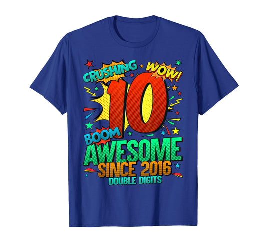 Official Double Digits 10 Year Old Gifts 10th Birthday Boy T-Shirt