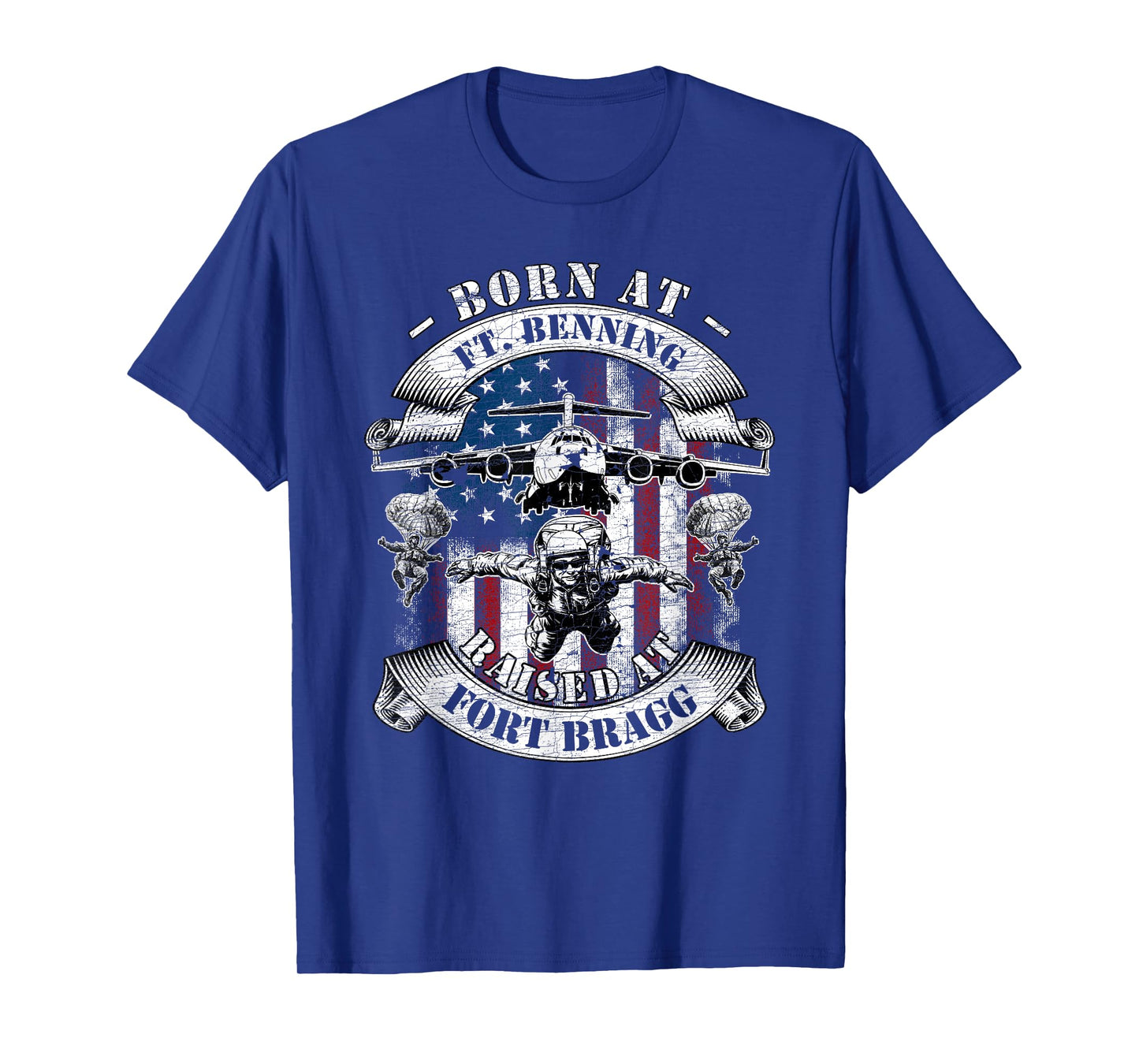 Born At Fort Benning Raised At Fort Bragg 82nd Airborne T-Shirt