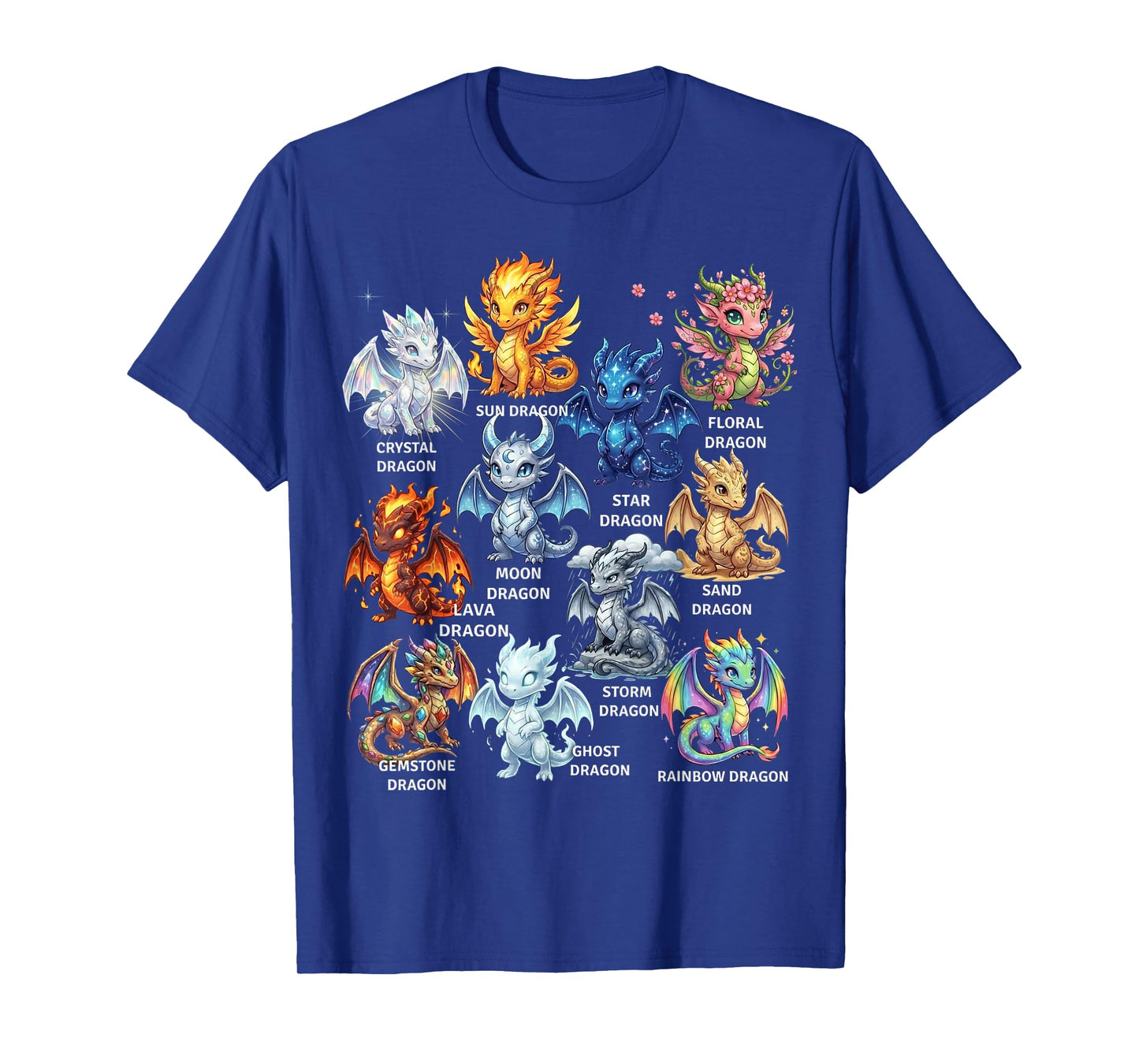 Dragon Types Fantasy Mythology Dragons Boys Girl Kid Toddler T-Shirt