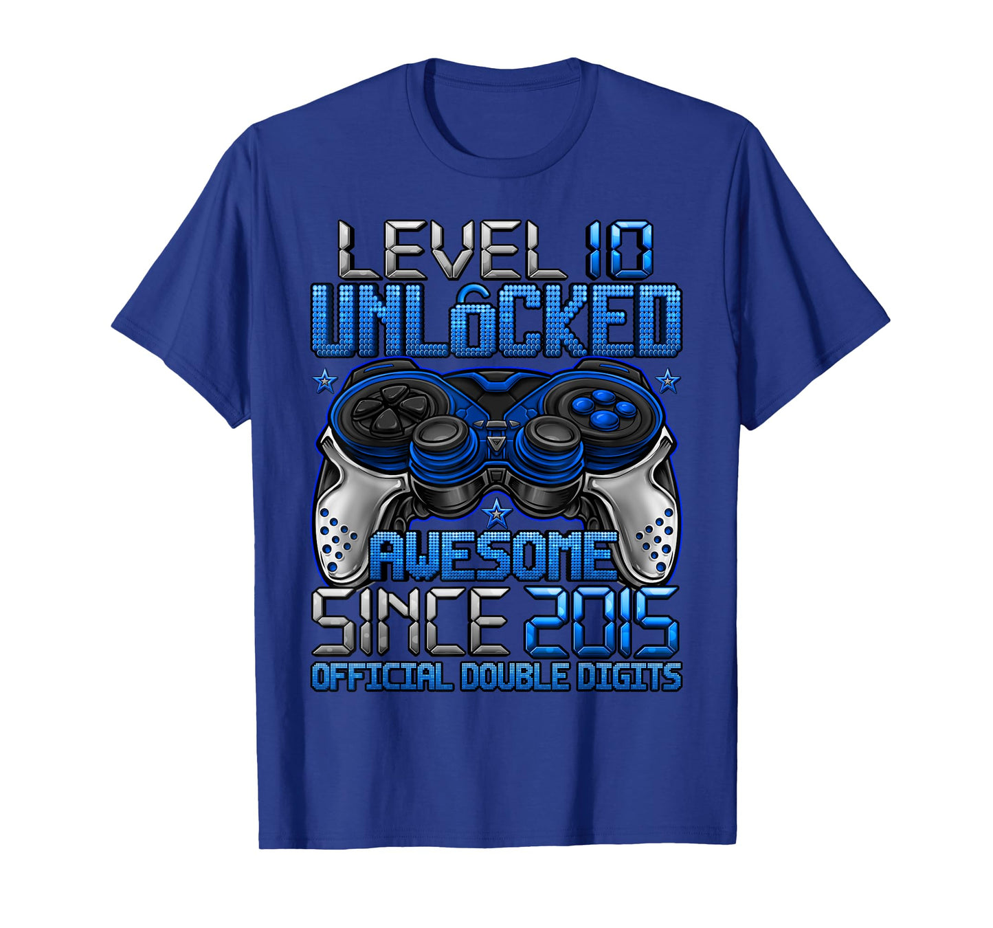 Official Double Digits Level 10 Unlocked 10th Birthday Boy T-Shirt