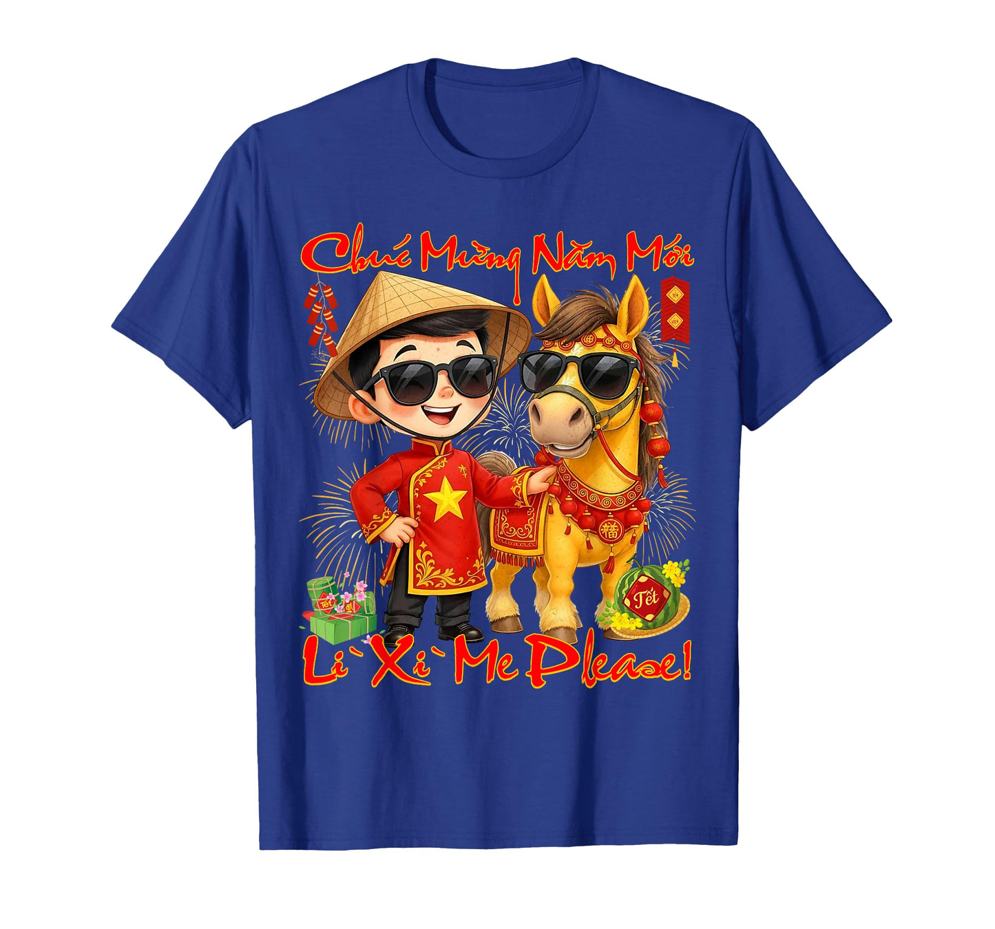 Happy TET Chuc Mung NAM Moi 2026 Li Xi Me Please Kids Boys T-Shirt
