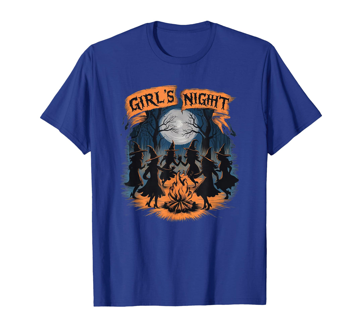 Girls' Night Witch Coven Halloween Design Spooky Fun Artwork T-Shirt