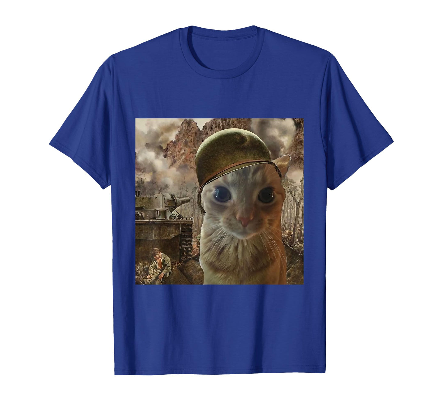 Thousand Yard Stare Cute Cat Funny Meme for Men Women Kids T-Shirt