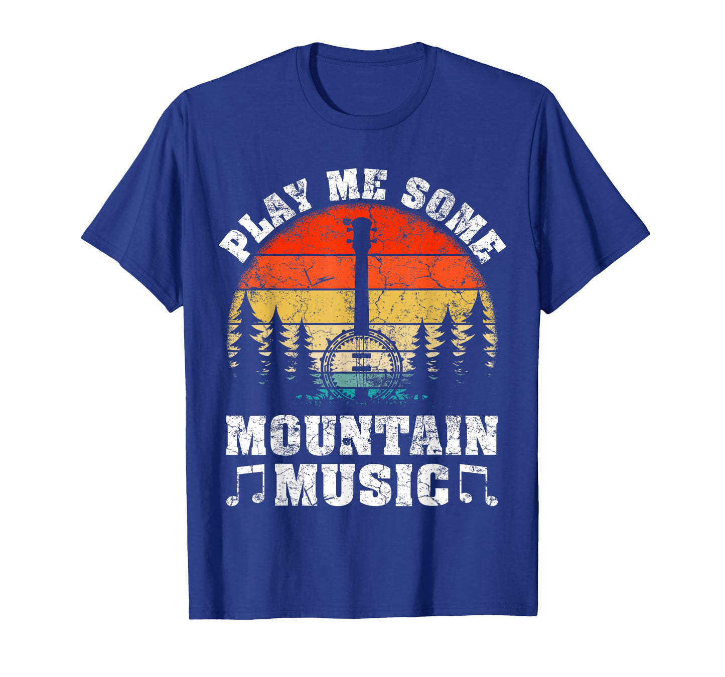 Vintage Play Me Some Mountain Music Mandolin T-Shirt