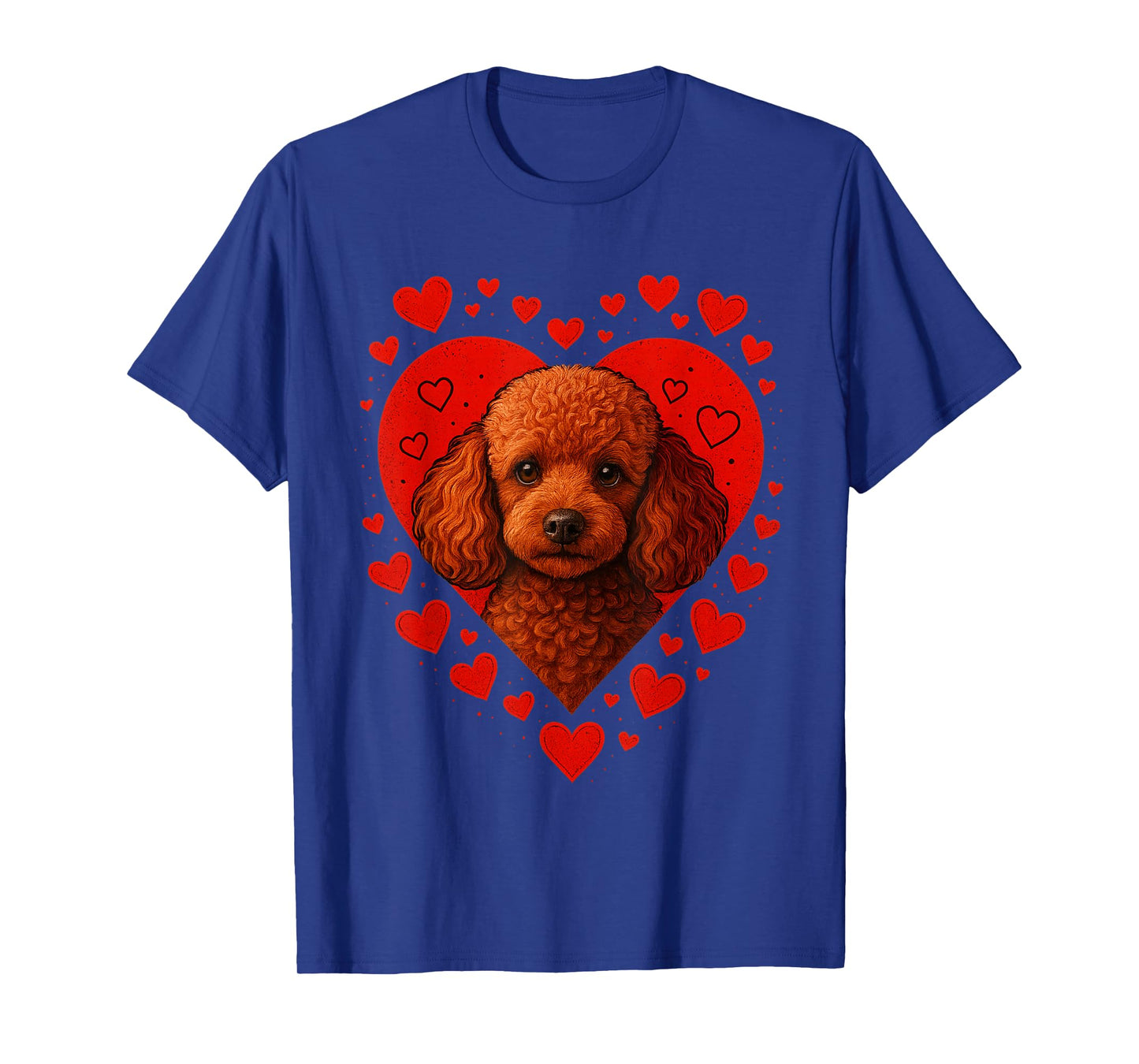 Toy Poodle Love Heart for Valentines Day On Poodle Lover T-Shirt