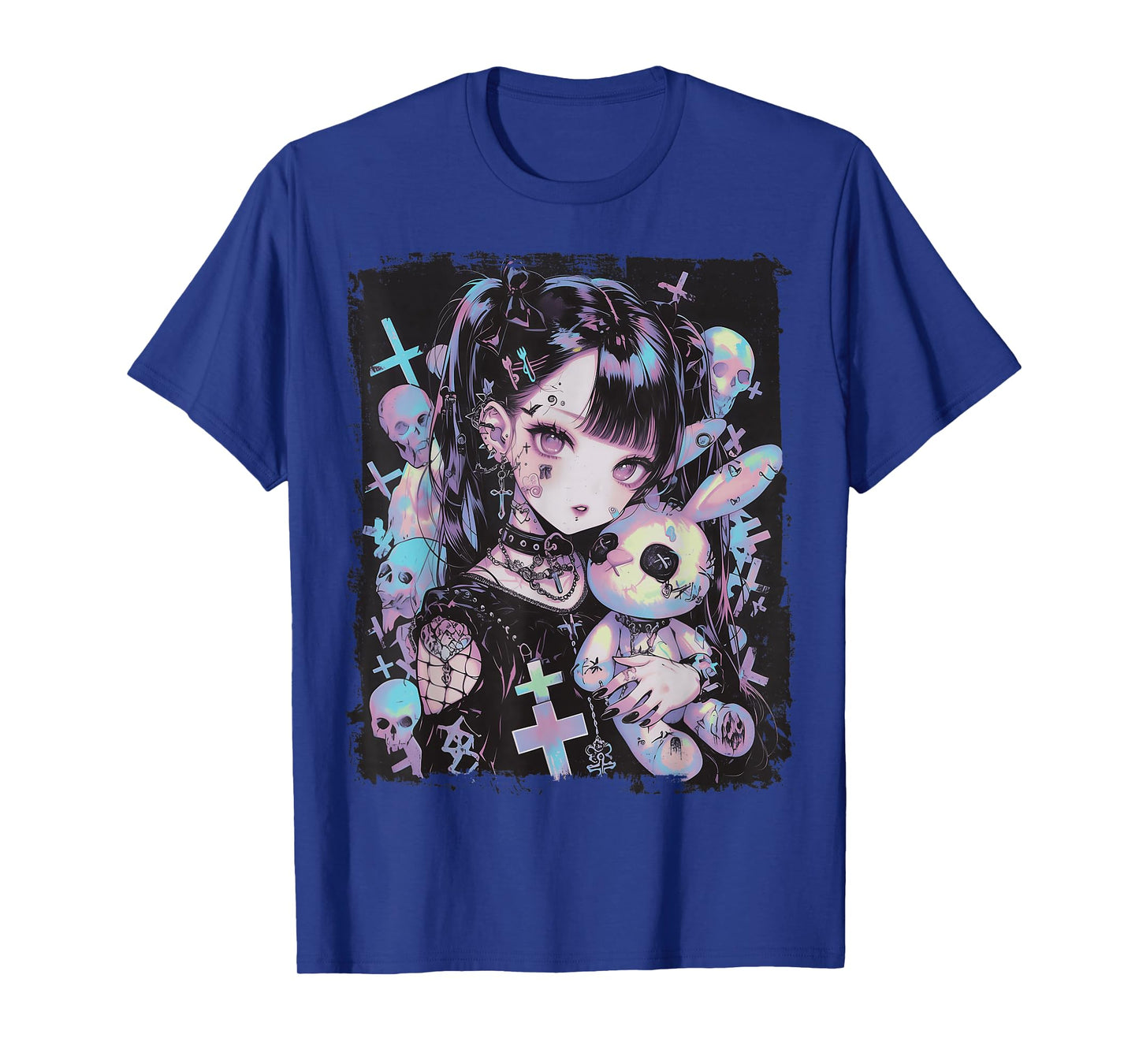 Anime Girl Goth Bunny Cute E-Girl Gothic Outfit Grunge T-Shirt