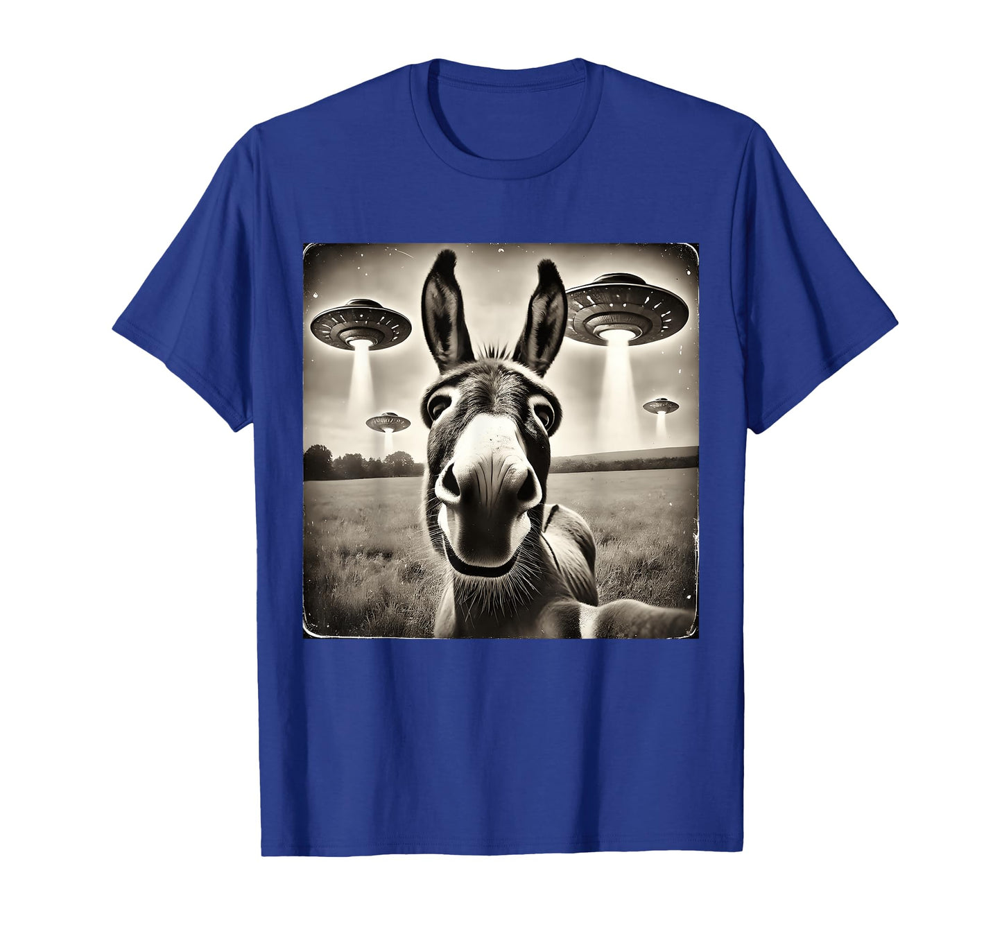 Funny Donkey Selfie UFOs T-Shirt