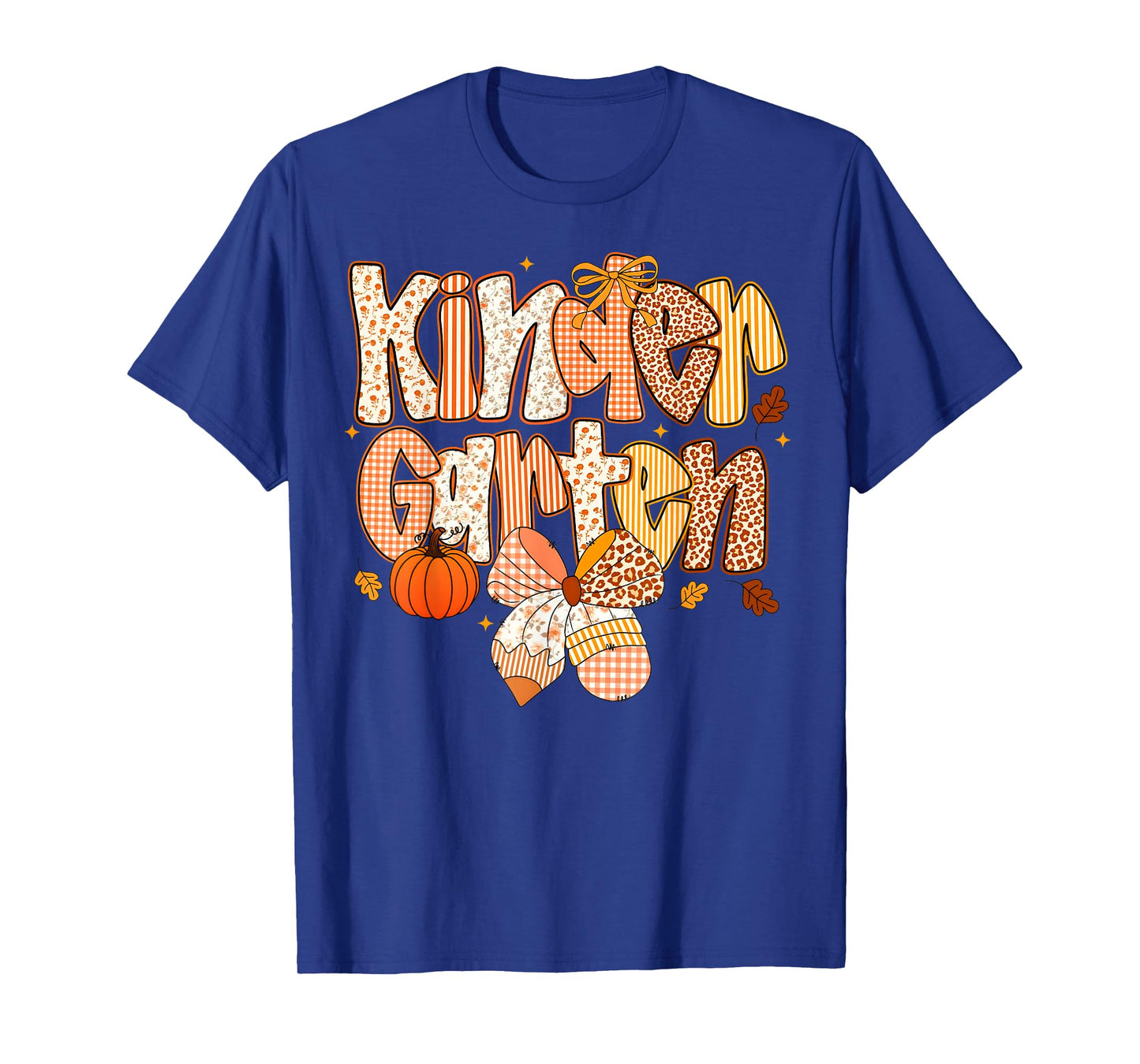 Kindergarten Fall Floral Coquette Bow Teachers Students T-Shirt