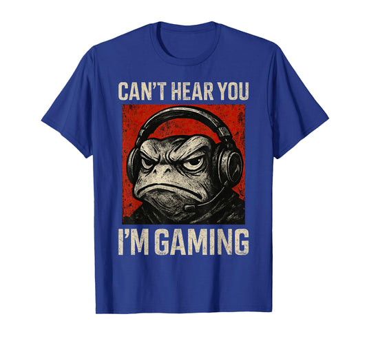 Funny Gamer Grumpy Frog Art Men Women Boys Video Gaming T-Shirt