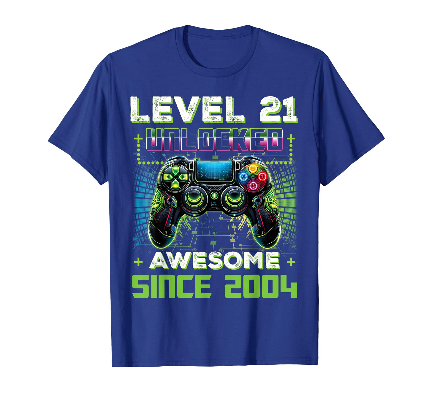 Level 21 Unlocked Video Game Controller 21st Birthday Gamer T-Shirt