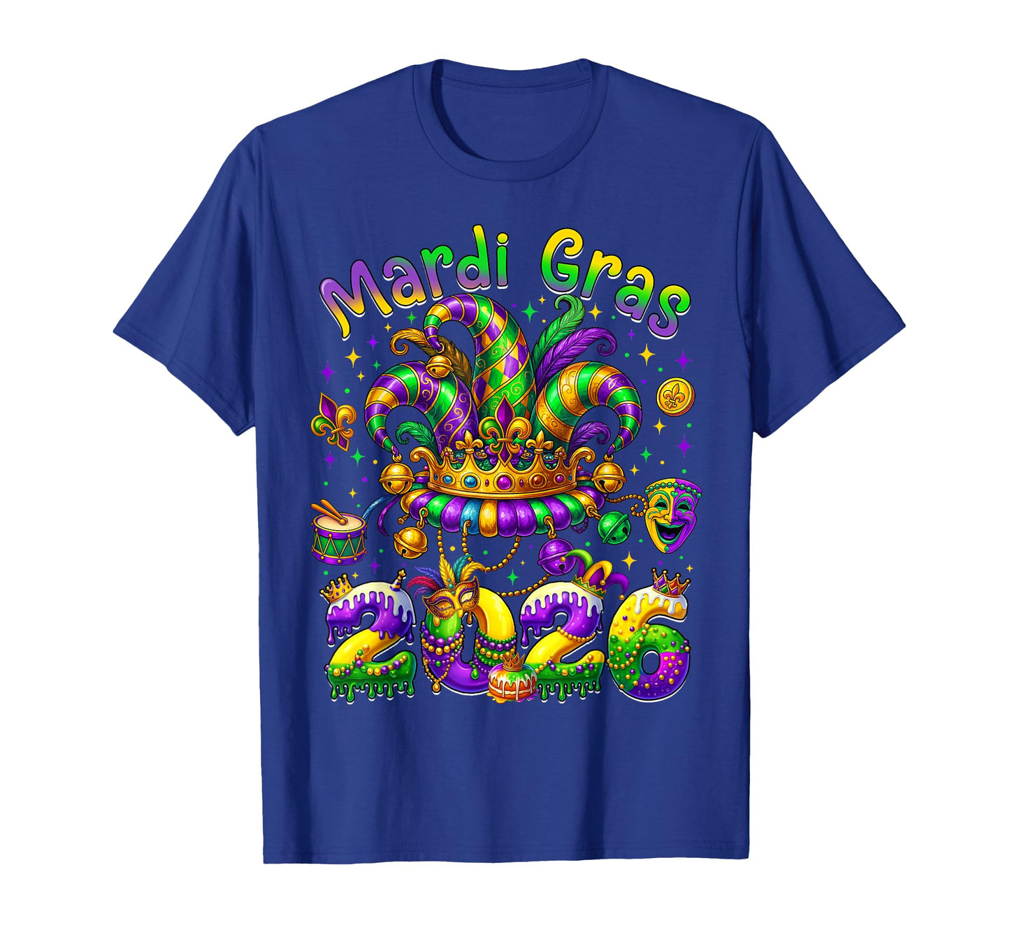 Mardi Gras Carnival 2026 Jester Hat Women Men Boy Girl Kids T-Shirt