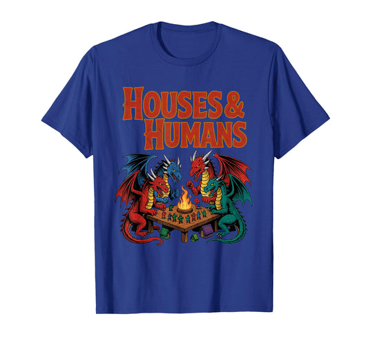 Gaming Houses Humans Funny RPG Parody Gamer Men Boys Kids T-Shirt