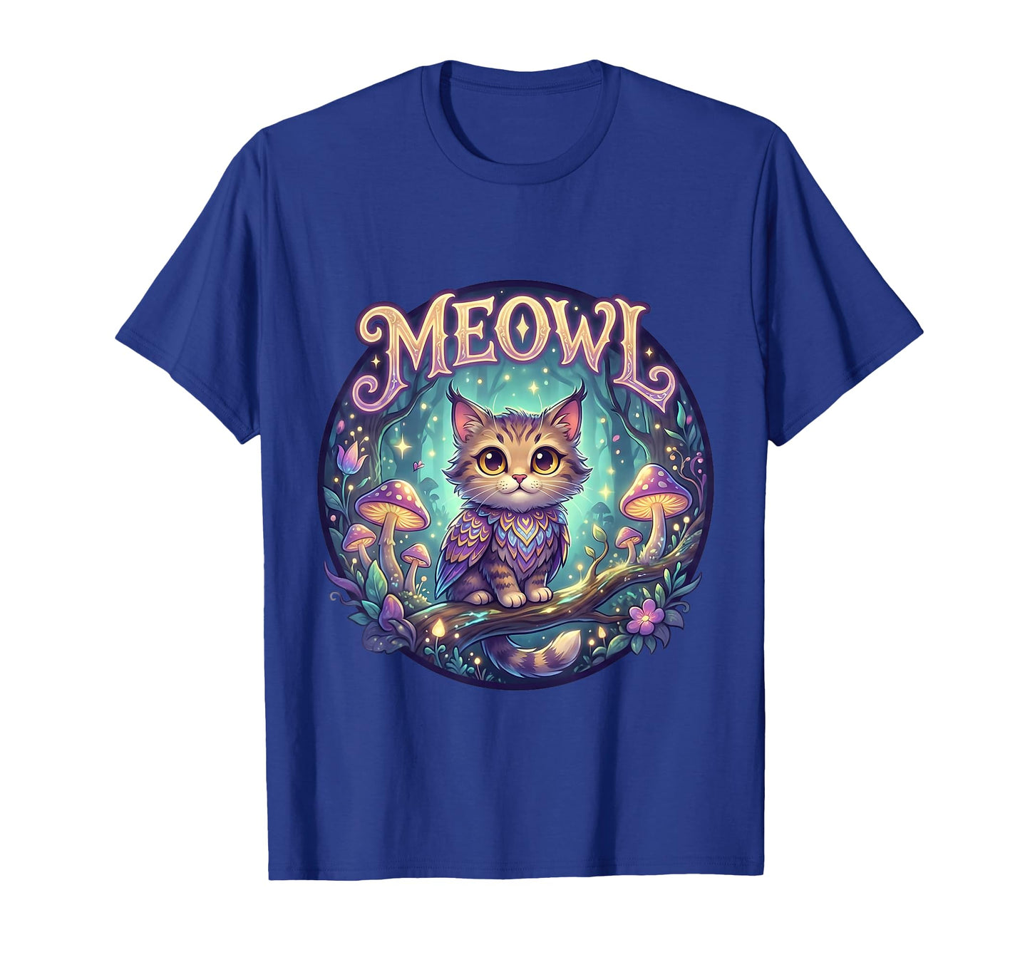 Meowl Cat Owl Meme Brainrot Kids Cursed Silly Gen Alpha Cute T-Shirt
