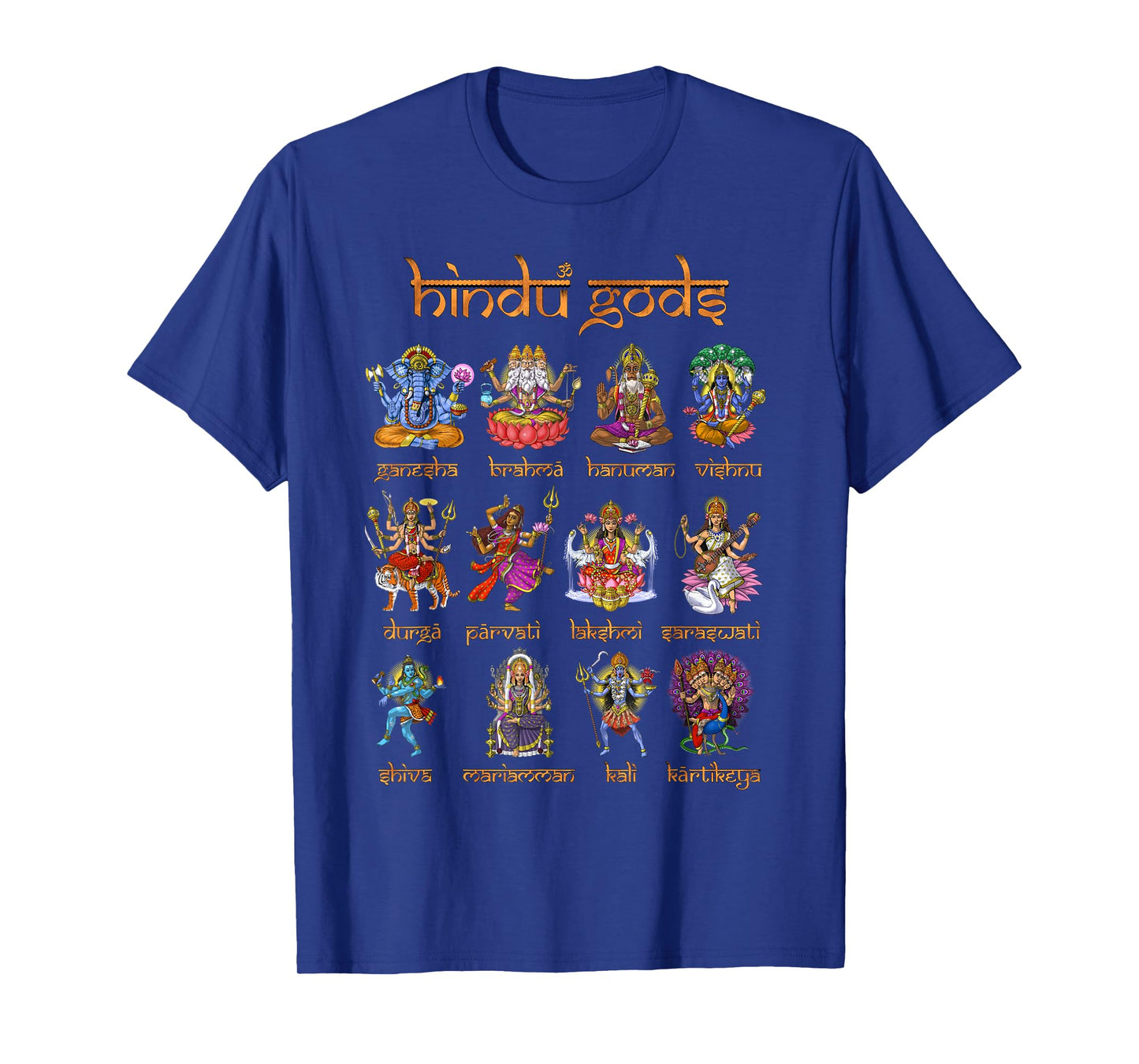 Hindu Gods Shiva Ganesha Hanuman Hinduism Goddess Kali T-Shirt