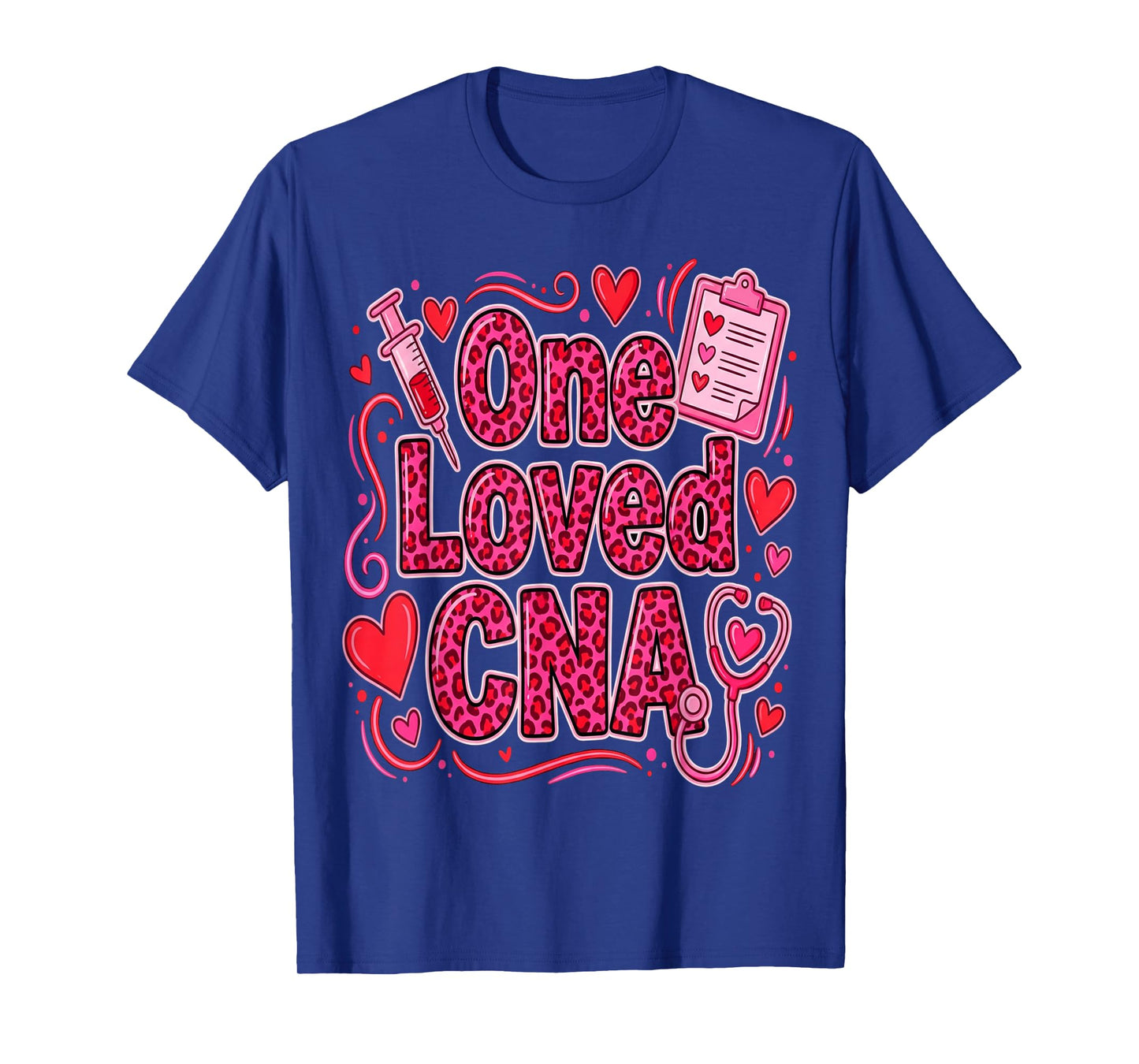 Cute One Loved CNA Valentine Nurse Hearts Nurses Medical T-Shirt