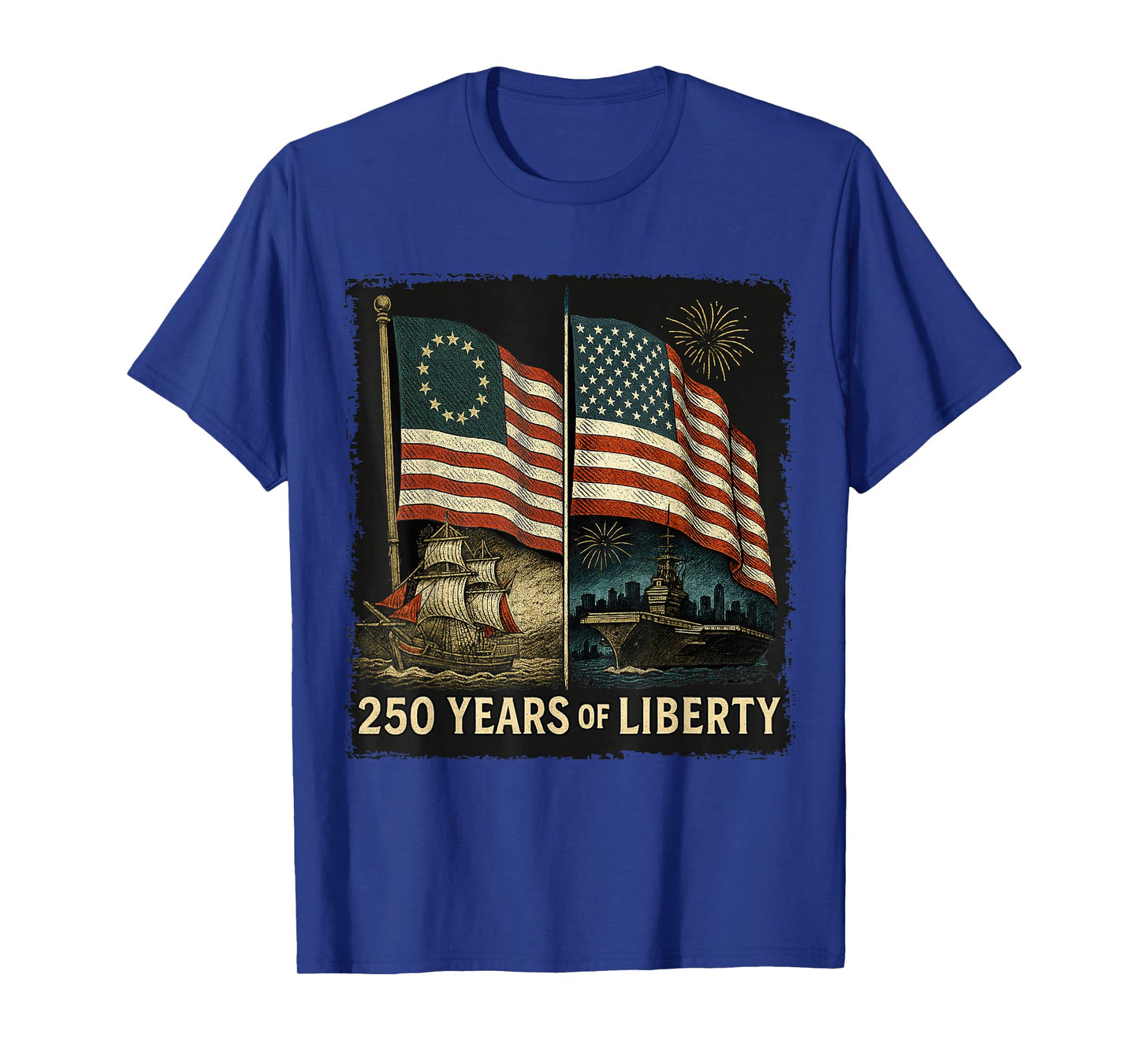 Betsy Ross Flag 250 Years of Liberty 250th Birthday T-Shirt