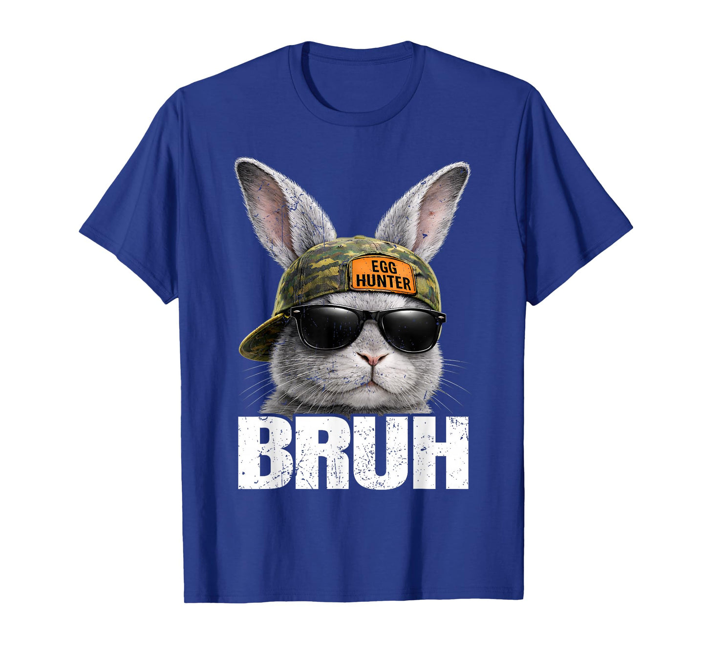 Vintage Bruh Egg Hunter Bunny Camo Rabbit Easter Men Boy Kid T-Shirt